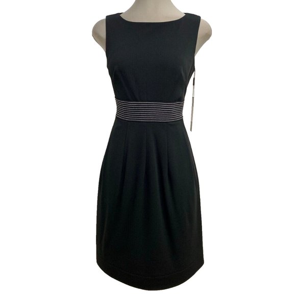 Calvin Klein Elegant Women's Fit & Flare Dress Black size 6 NWT - Picture 1 of 7